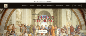 Genesis Tutoring Landing Page | Desktop